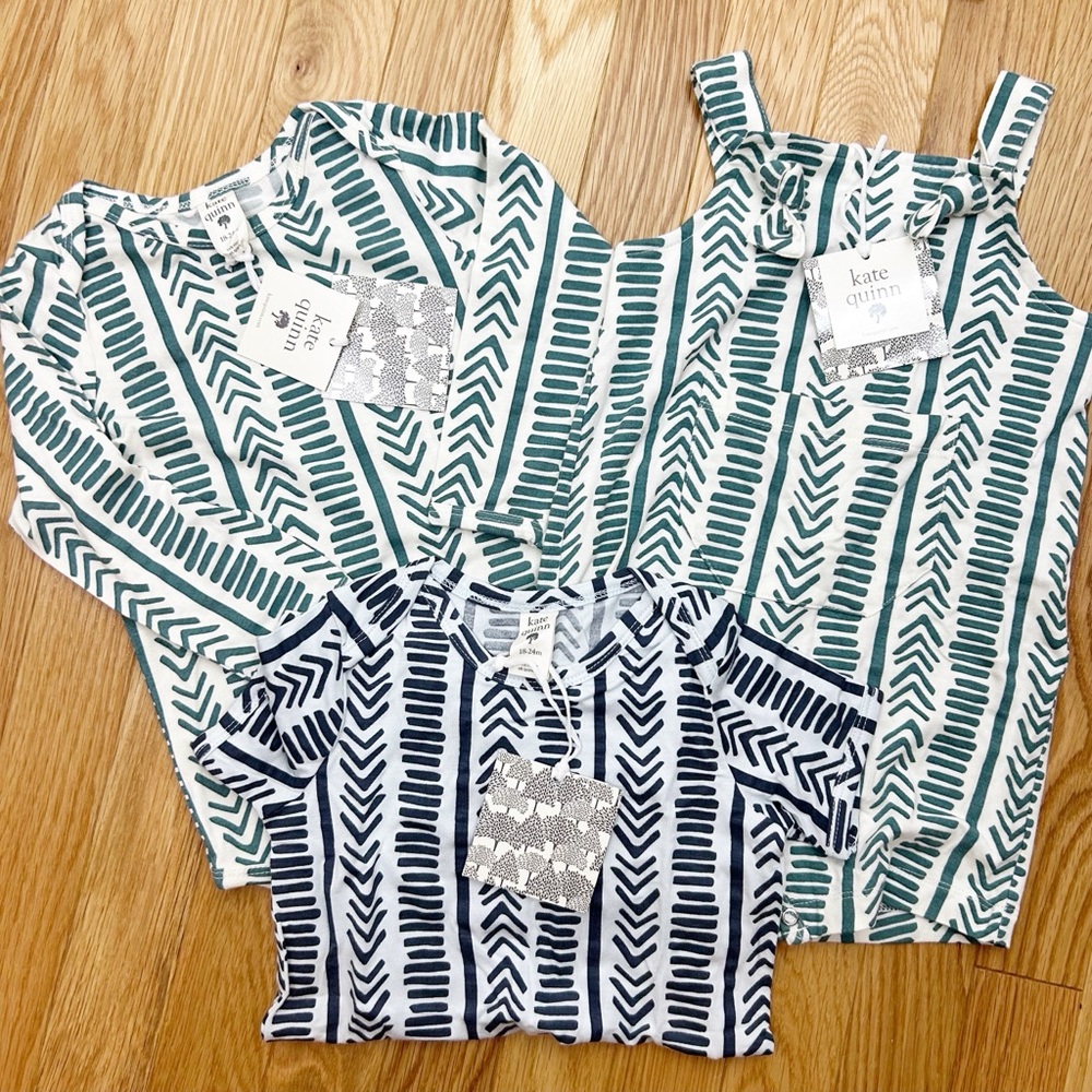 Kate Quinn Mosaic Stripe Modal Bundle Bodysuit Shortie